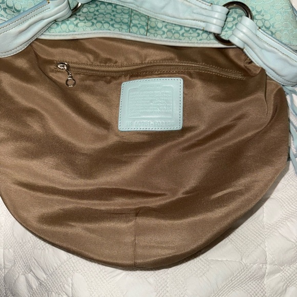 Coach Light Blue Hobo - Picture 2 of 16